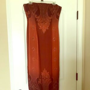 Strapless evening gown